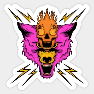 Pink Bear Beast Mode Sticker